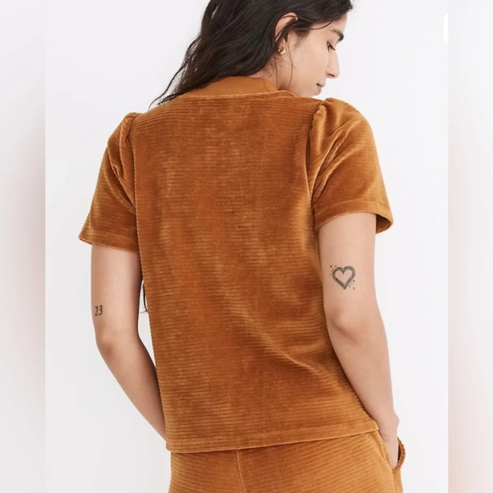 Madewell Women’s Velour Corduroy Mockneck Top Size Large - Picture 4 of 4